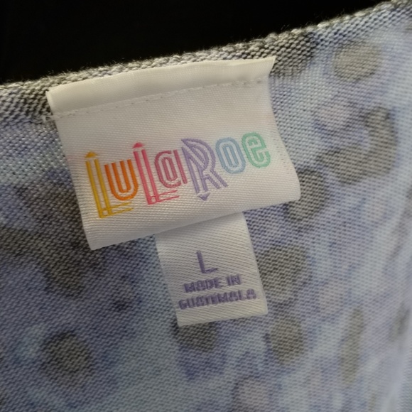 nwt LULAROE Shirley Duster Rare Blue Snow Leopard - Picture 6 of 7